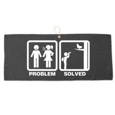 Problem Solved Birdwatching Birding Large Microfiber Waffle Golf Towel