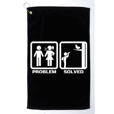 Problem Solved Birdwatching Birding Platinum Collection Golf Towel