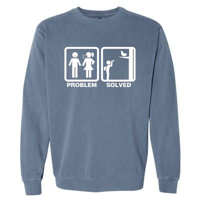 Problem Solved Birdwatching Birding Garment-Dyed Sweatshirt