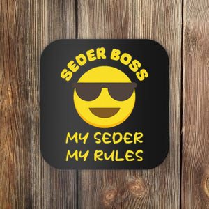 Passover Seder Boss My Rules Jewish Funny PESACH Matzah Coaster