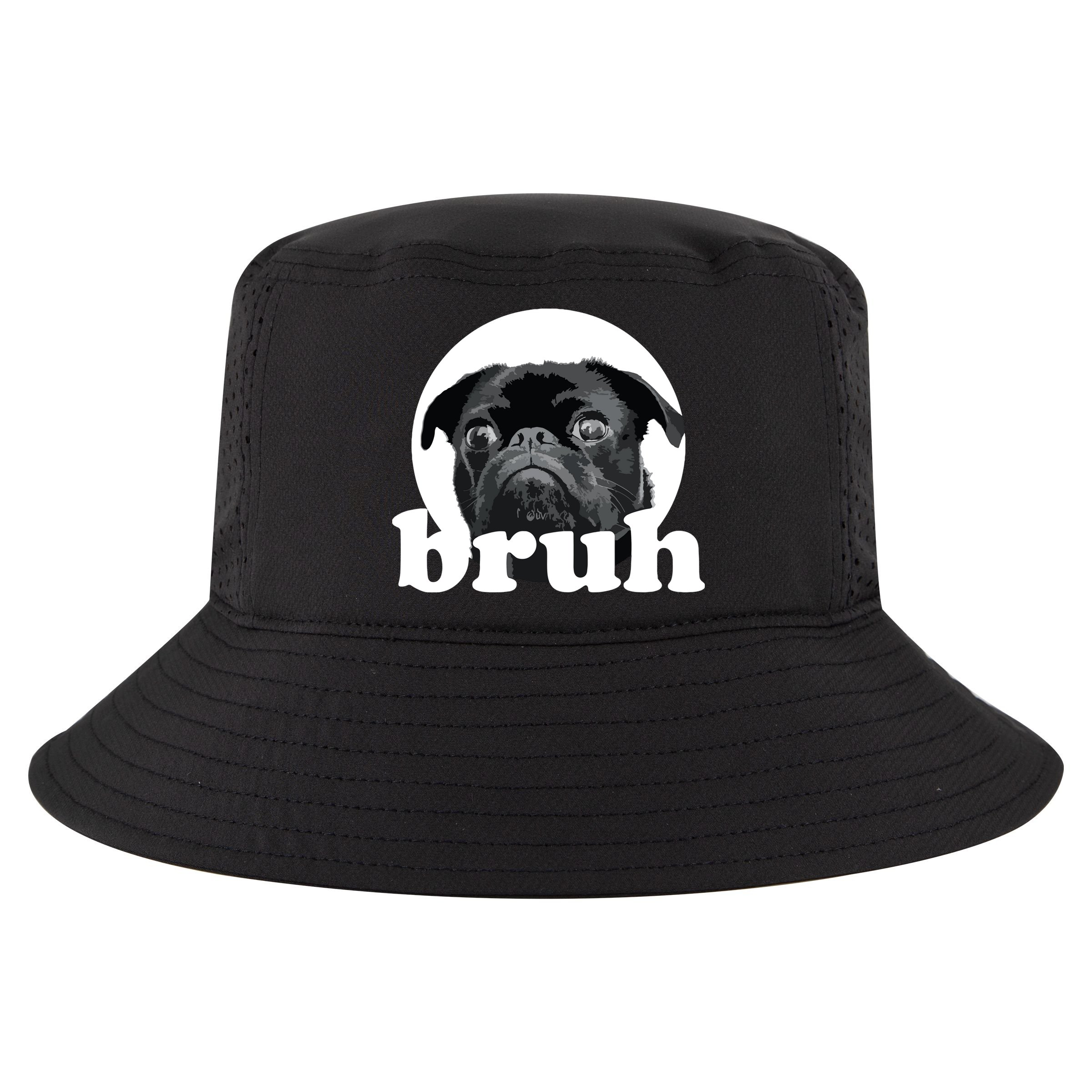 Pug Says Bruh Adorable Dog Funny Humor Fashion Cool Comfort Performance Bucket Hat
