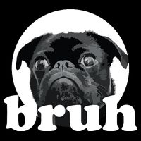 Pug Says Bruh Adorable Dog Funny Humor Fashion Button