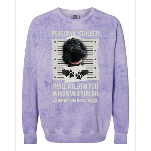 Personal Stalker Black Standard Poodle Sweatshirt Colorblast Crewneck Sweatshirt