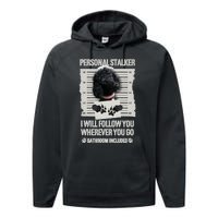 Personal Stalker Black Standard Poodle Sweatshirt Performance Fleece Hoodie