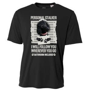 Personal Stalker Black Standard Poodle Sweatshirt Cooling Performance Crew T-Shirt