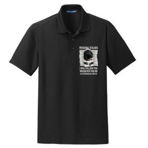 Personal Stalker Black Standard Poodle Sweatshirt Dry Zone Grid Polo