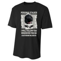 Personal Stalker Black Standard Poodle Sweatshirt Performance Sprint T-Shirt