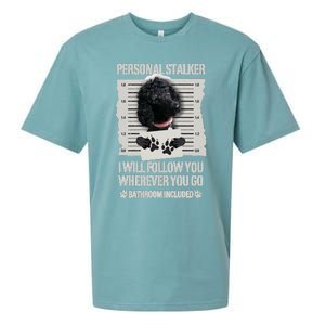 Personal Stalker Black Standard Poodle Sweatshirt Sueded Cloud Jersey T-Shirt