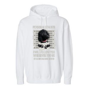 Personal Stalker Black Standard Poodle Sweatshirt Garment-Dyed Fleece Hoodie