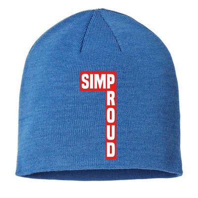 Proud Simp Boxlogo Gift For People Who Respect Funny Gift Sustainable Beanie