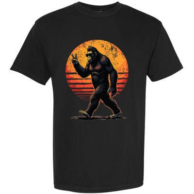 Peace Sign Bigfoot Sasquatch Sunset Graphic Big Foot Garment-Dyed Heavyweight T-Shirt