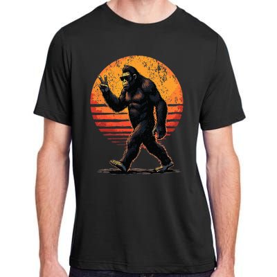 Peace Sign Bigfoot Sasquatch Sunset Graphic Big Foot Adult ChromaSoft Performance T-Shirt