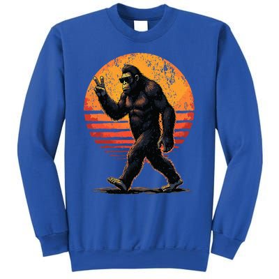 Peace Sign Bigfoot Sasquatch Sunset Graphic Big Foot Sweatshirt