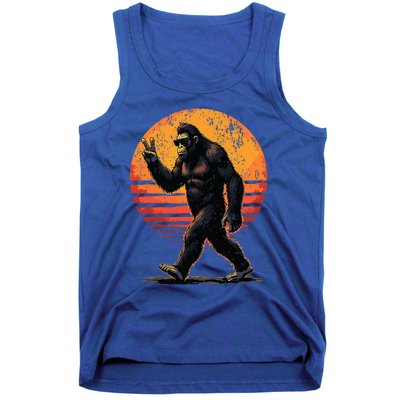 Peace Sign Bigfoot Sasquatch Sunset Graphic Big Foot Tank Top