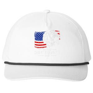 Proud Saint Bernard Dad American Flag Patriotic Dog Gift Snapback Five-Panel Rope Hat