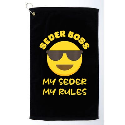 Passover Seder Boss My Rules Jewish Funny PESACH Matzah Platinum Collection Golf Towel