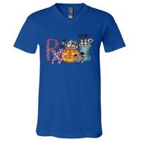 Pharmacy Squad Boo Crew Pharmacist Pharmacy Tech Halloween Gift V-Neck T-Shirt