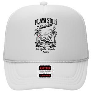 Playa Sulu Bigfoot Siesta Time 24 Paraiso Familiar High Crown Mesh Back Trucker Hat