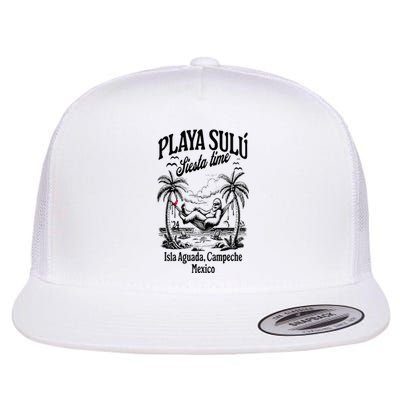 Playa Sulu Bigfoot Siesta Time 24 Paraiso Familiar Flat Bill Trucker Hat