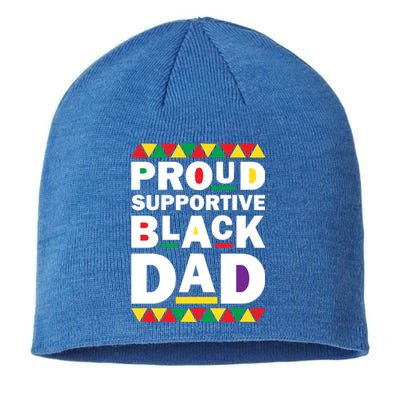 Proud Supportive Black Dad Pride Juneteenth Father's Day Cute Gift Sustainable Beanie