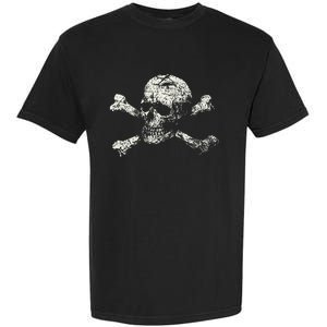 Pirate Skull Banner - Jolly Roger Symbol Garment-Dyed Heavyweight T-Shirt