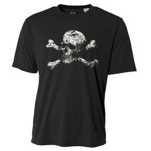 Pirate Skull Banner - Jolly Roger Symbol Cooling Performance Crew T-Shirt