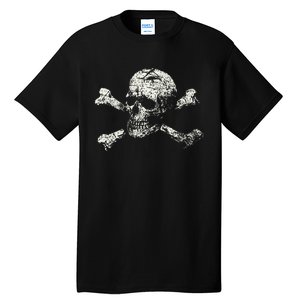 Pirate Skull Banner - Jolly Roger Symbol Tall T-Shirt