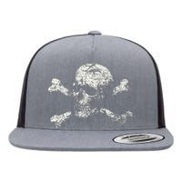 Pirate Skull Banner - Jolly Roger Symbol Flat Bill Trucker Hat