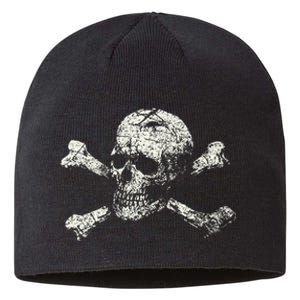 Pirate Skull Banner - Jolly Roger Symbol Sustainable Beanie