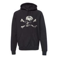 Pirate Skull Banner - Jolly Roger Symbol Premium Hoodie