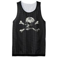 Pirate Skull Banner - Jolly Roger Symbol Mesh Reversible Basketball Jersey Tank