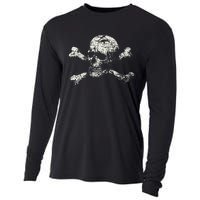 Pirate Skull Banner - Jolly Roger Symbol Cooling Performance Long Sleeve Crew