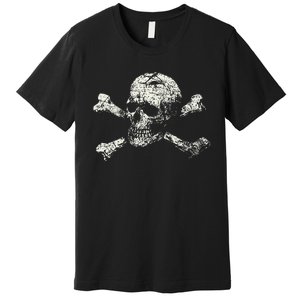 Pirate Skull Banner - Jolly Roger Symbol Premium T-Shirt