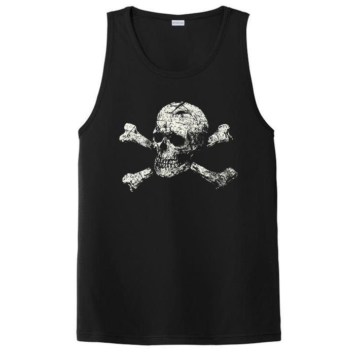 Pirate Skull Banner - Jolly Roger Symbol PosiCharge Competitor Tank