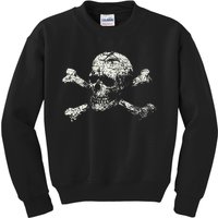 Pirate Skull Banner - Jolly Roger Symbol Kids Sweatshirt