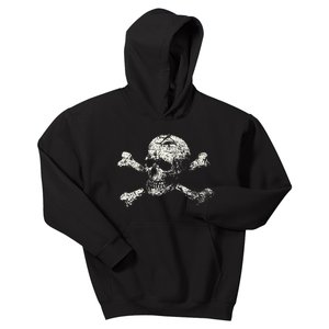 Pirate Skull Banner - Jolly Roger Symbol Kids Hoodie