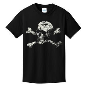 Pirate Skull Banner - Jolly Roger Symbol Kids T-Shirt