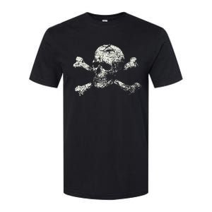 Pirate Skull Banner - Jolly Roger Symbol Softstyle CVC T-Shirt