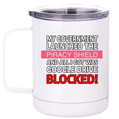 Piracy Shield Blocked Drive In Italy 12 oz Stainless Steel Tumbler Cup