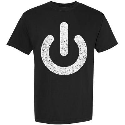 Power Symbol Button Switch Standby Icon Halloween Costume Garment-Dyed Heavyweight T-Shirt