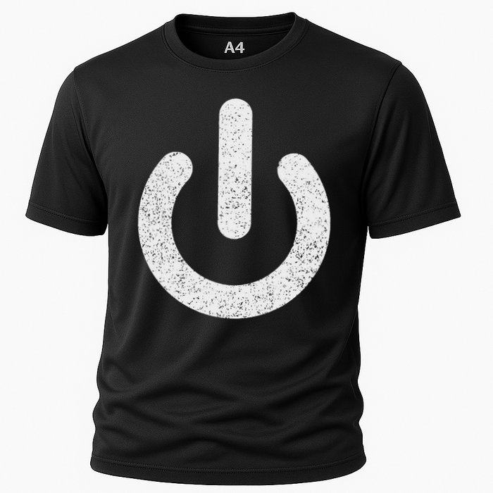 Power Symbol Button Switch Standby Icon Halloween Costume Performance Shirt