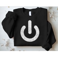 Power Symbol Button Switch Standby Icon Halloween Costume Sweatshirt