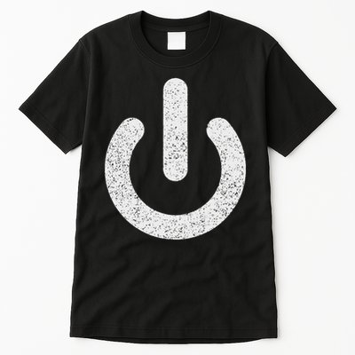 Power Symbol Button Switch Standby Icon Halloween Costume Tall T-Shirt