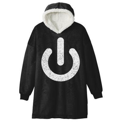 Power Symbol Button Switch Standby Icon Halloween Costume Hooded Wearable Blanket