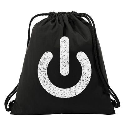 Power Symbol Button Switch Standby Icon Halloween Costume Drawstring Bag