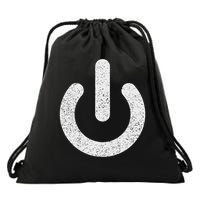 Power Symbol Button Switch Standby Icon Halloween Costume Drawstring Bag