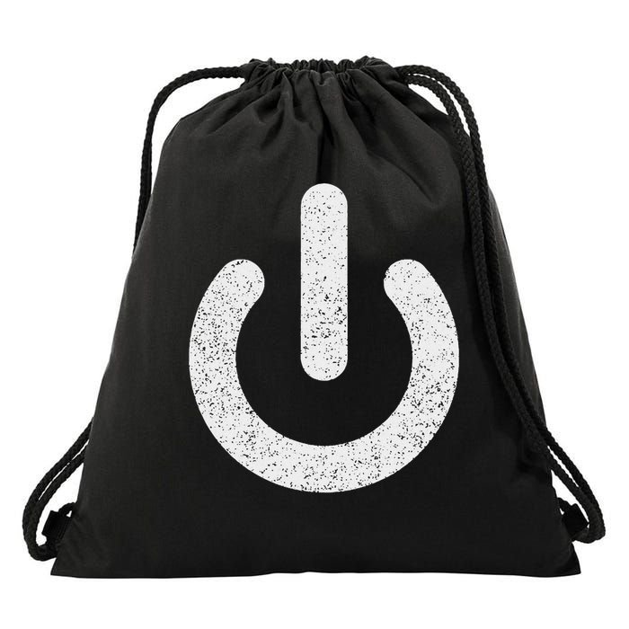 Power Symbol Button Switch Standby Icon Halloween Costume Drawstring Bag