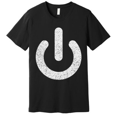 Power Symbol Button Switch Standby Icon Halloween Costume Premium T-Shirt