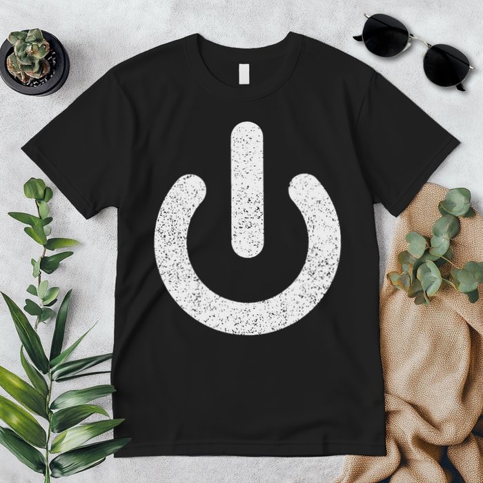 Power Symbol Button Switch Standby Icon Halloween Costume Premium T-Shirt