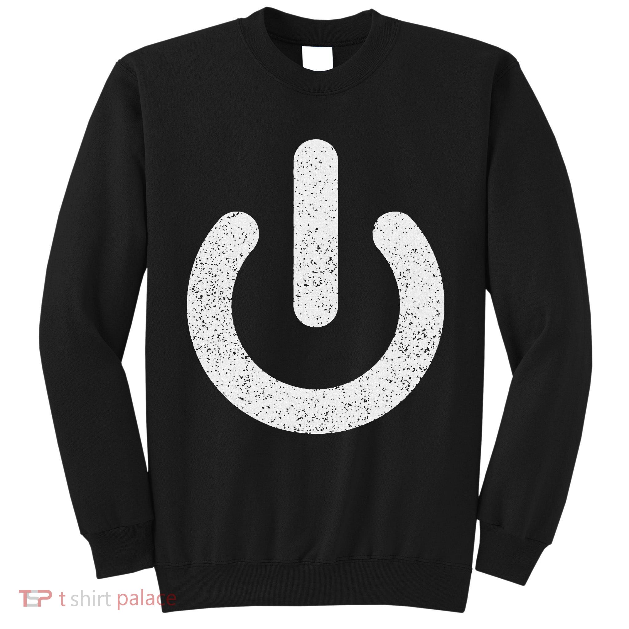 Power Symbol Button Switch Standby Icon Halloween Costume Tall Sweatshirt